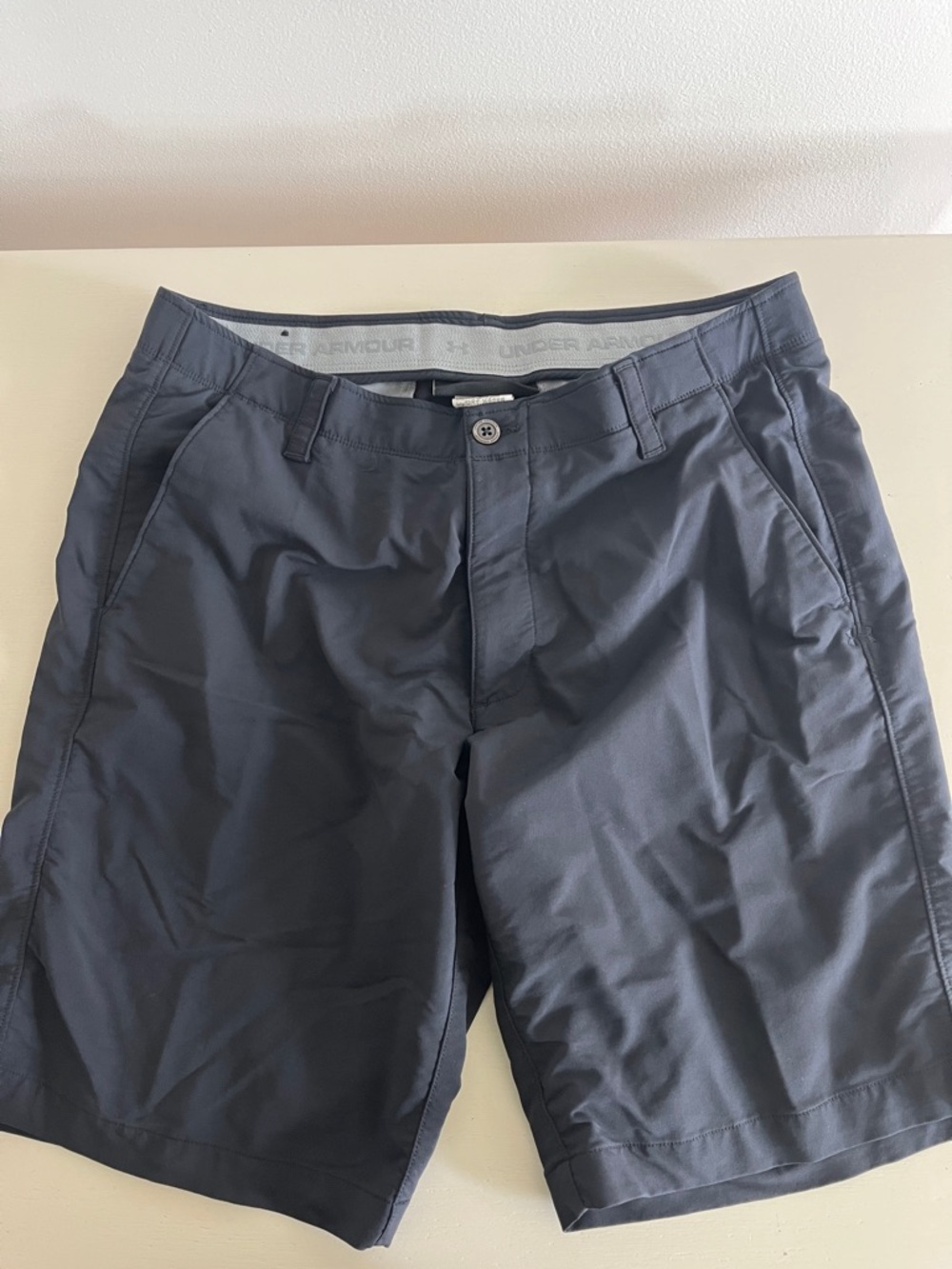 Under Armour Men's Flat Front Performance Shorts - Dark Gray